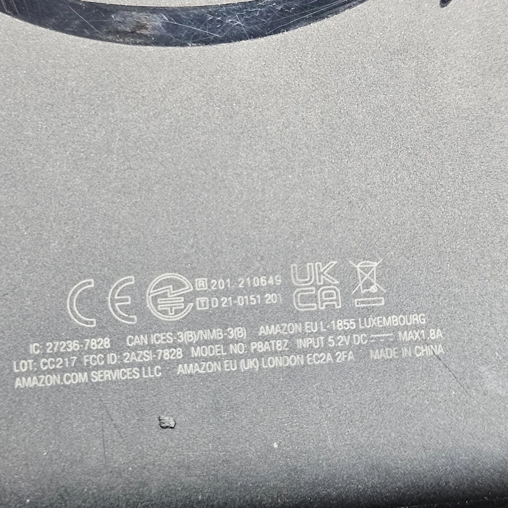 Amazon Fire 7 (12th Generation), also known by the model number P8AT8Z
